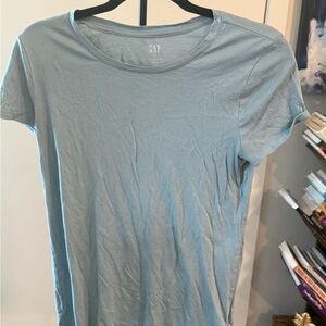 GAP Women's Pale Blue Short Sleeve Crewneck Tee